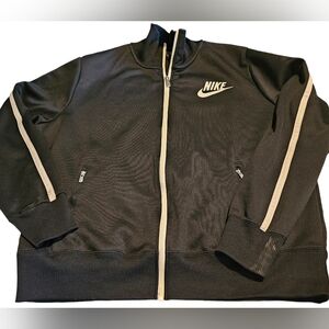Nike Jacket Track Jacket Sweat Jacket Men's Size XL Vintage Black White Stripes